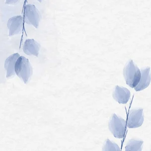 blue botanical watercolor animation background video