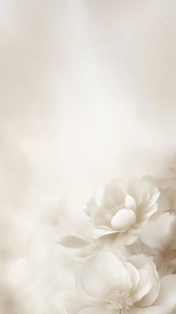 Cream floral background with soft glow and delicate detailed flowers